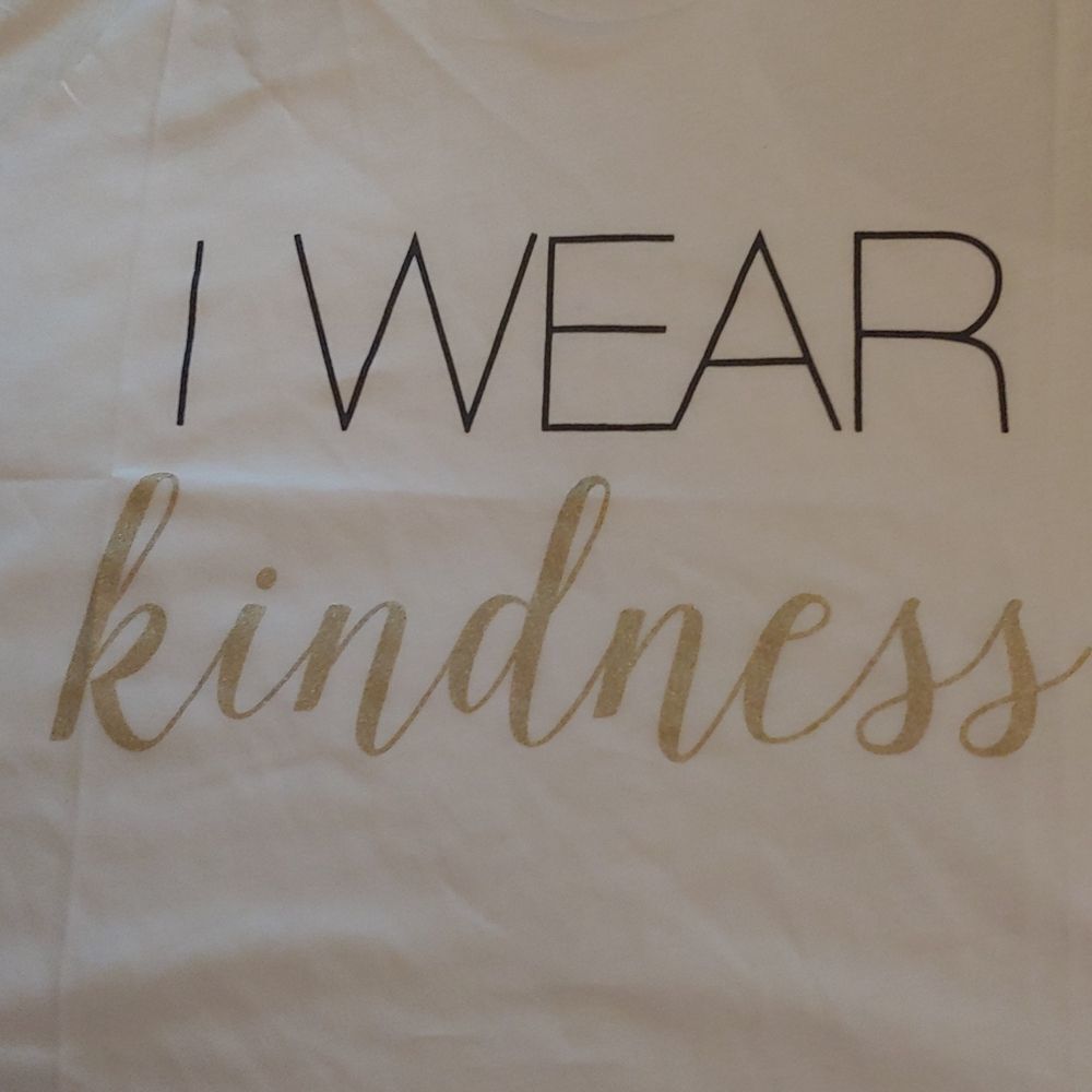 Racer back Shirt. I WEAR KINDNESS Size Small NWT